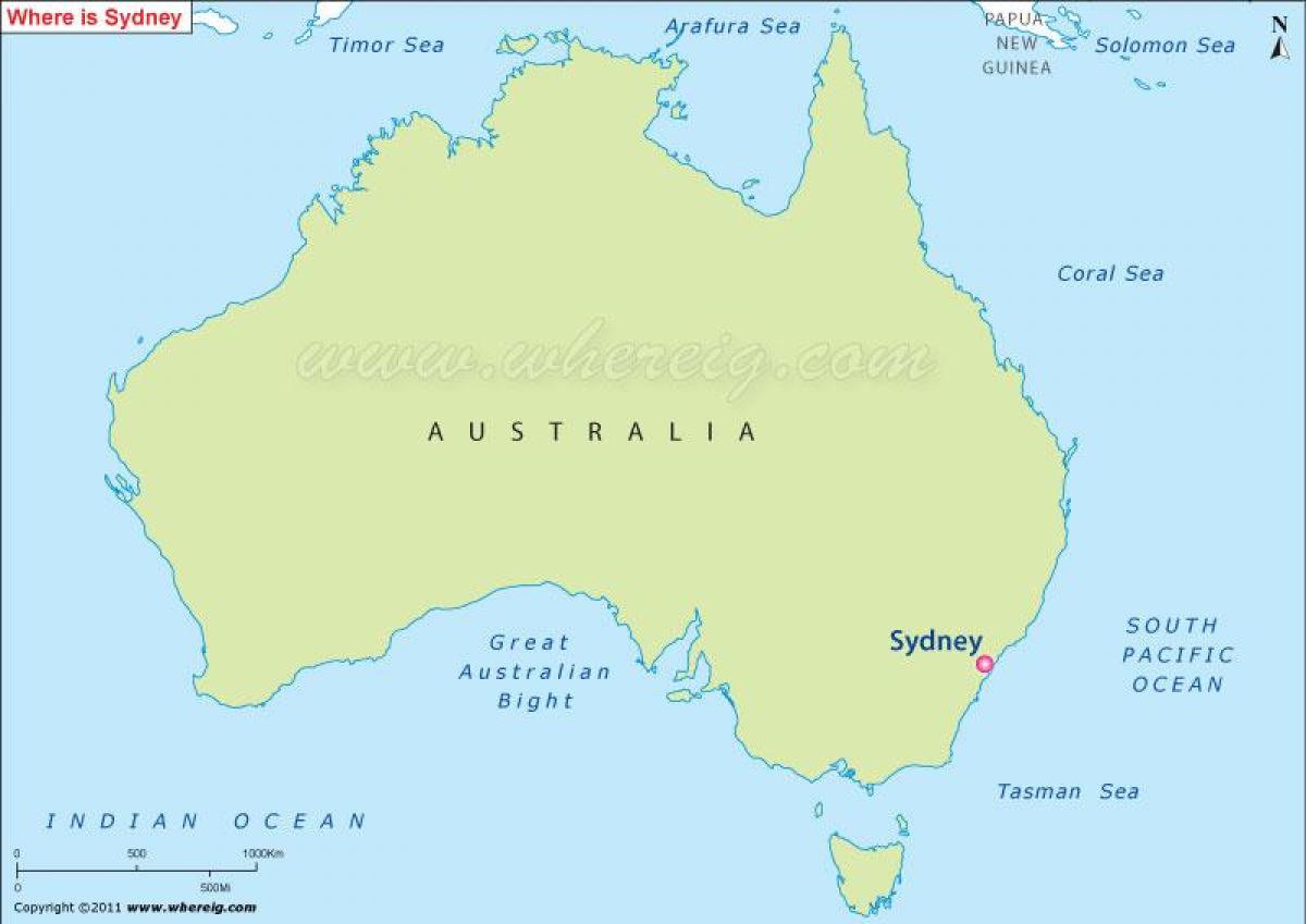 Karte von sydney-Australien - Australia Karte von sydney (Australien)