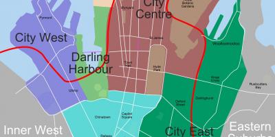 Karte von sydney Nachbarschaften