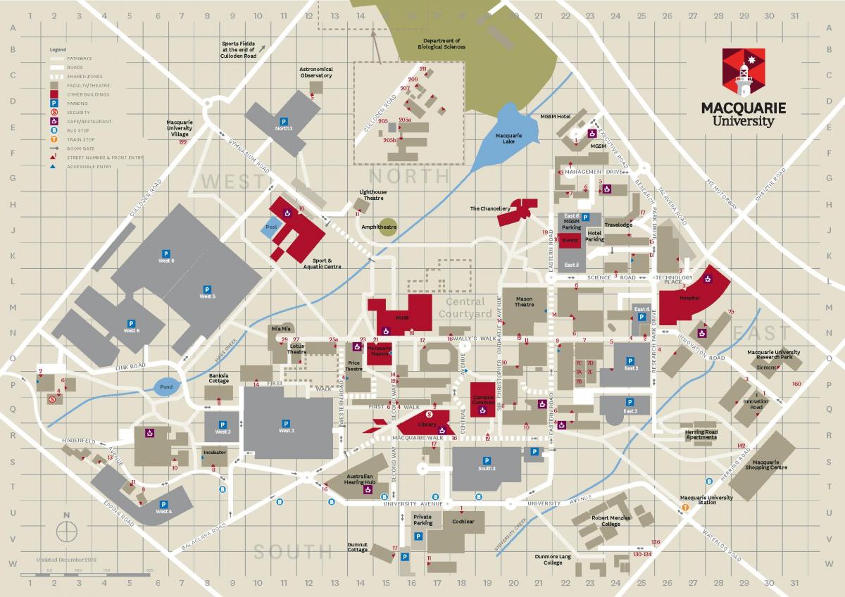 der macquarie university campus map