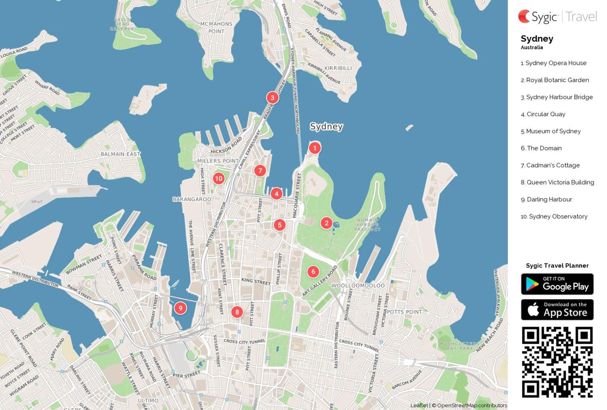sydney walking tour map