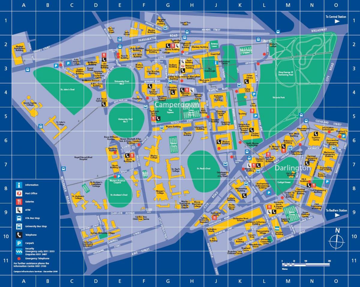 Universität von sydney Karte