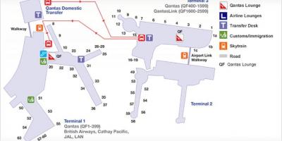 Karte von sydney airport