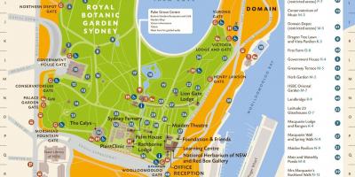 Royal botanic gardens sydney Karte