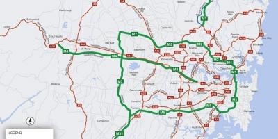 Karte von sydney gebührenpflichtige Straßen