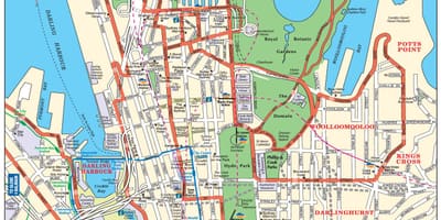 Karte von sydney cbd