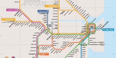 Karte von metro nordwestlich von sydney