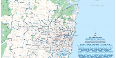 Karte von sydney metropolitan area