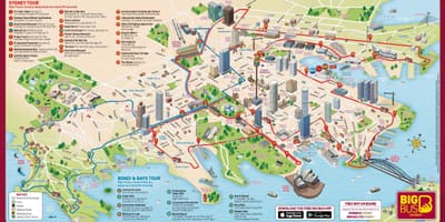 Karte von sydney Sehenswürdigkeiten